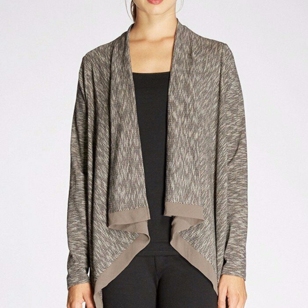 NWT Bobeau silk trimmed cardigan L